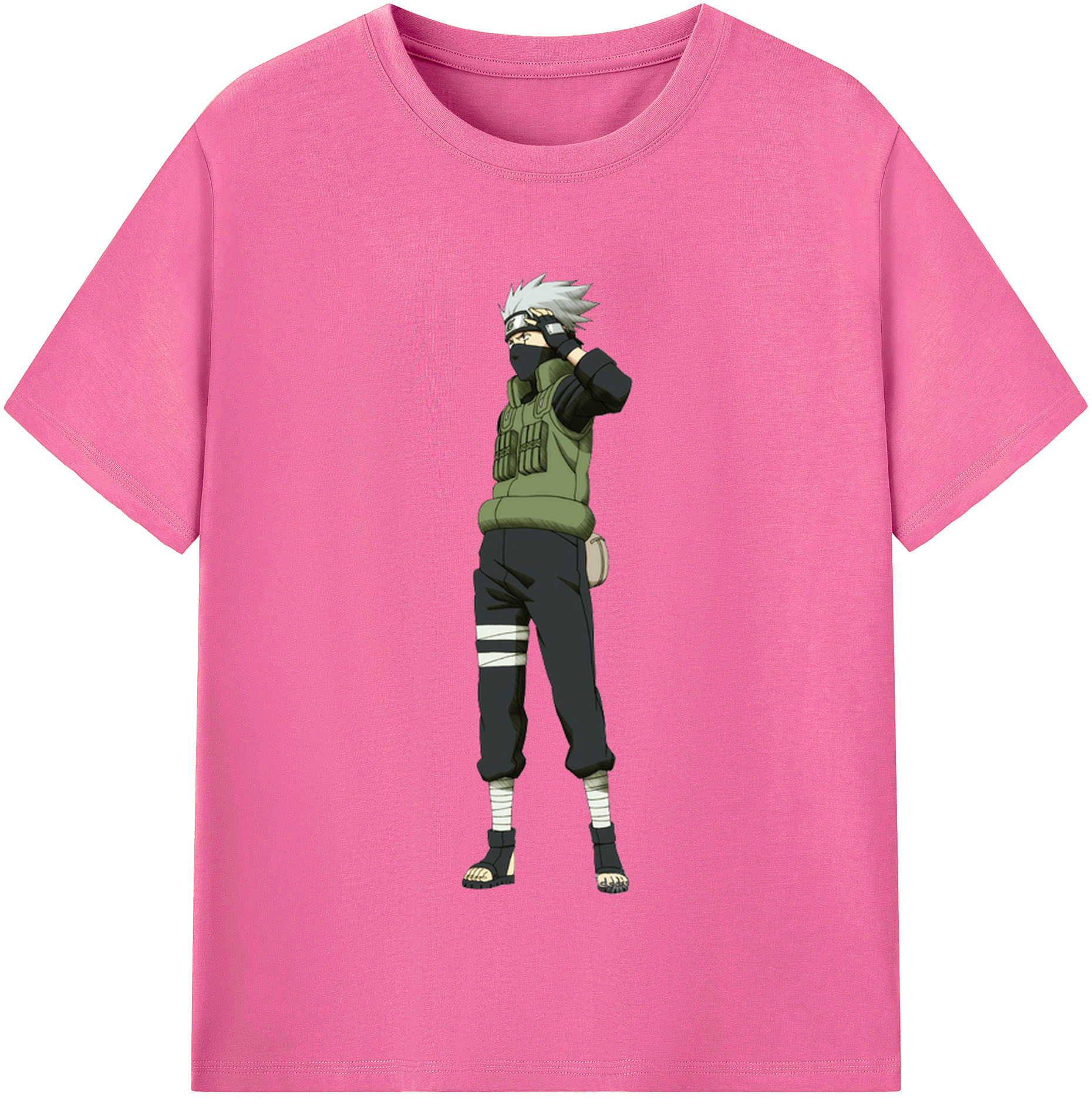 （画像用） NARUTO -ナルト- はたけ カカシ Hatake Kakashi レディースカジュアルプリントTシャツ（綿100％）